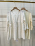 Cotton Embroidered Peplum Tiered Tops
